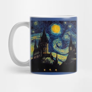 Starry Night Wizarding School Van Gogh Mug